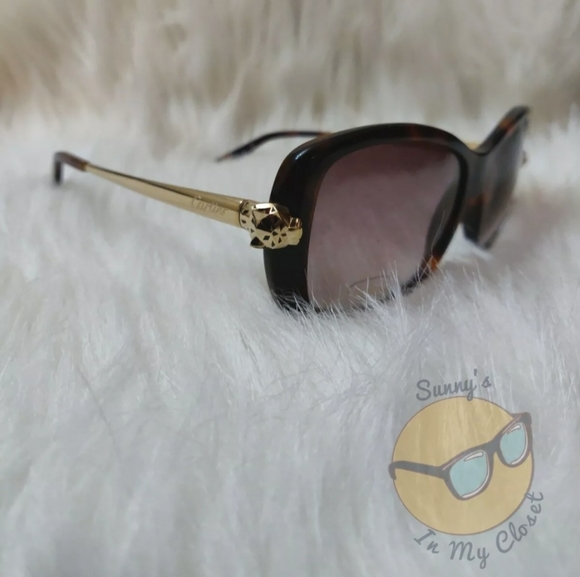 Cartier Panthere de Cartier Havana Sunglasses 😎 CT0066s Stunning🔥 - Picture 3 of 7